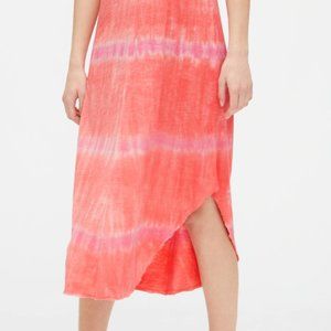 GAP Midi Dress Orange and Pink Tie Dye